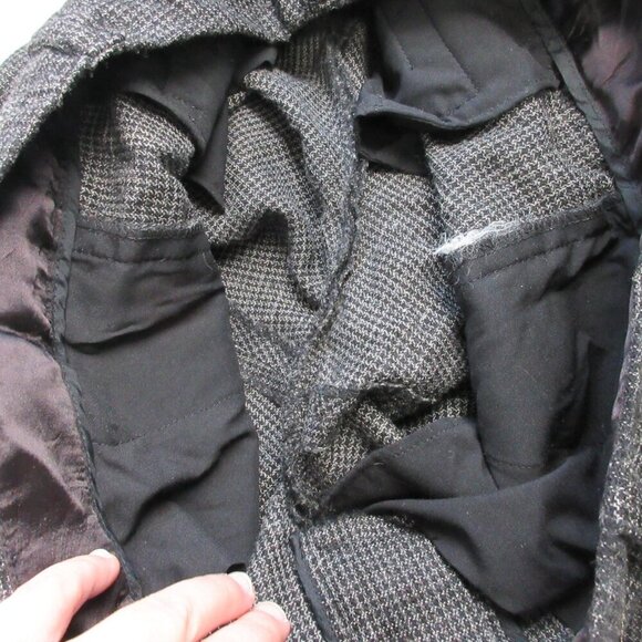 Alice Olivia Women's Wide Leg Trouser Pants 8 Black Houndstooth Vtg Wool 312 - Picture 10 of 14